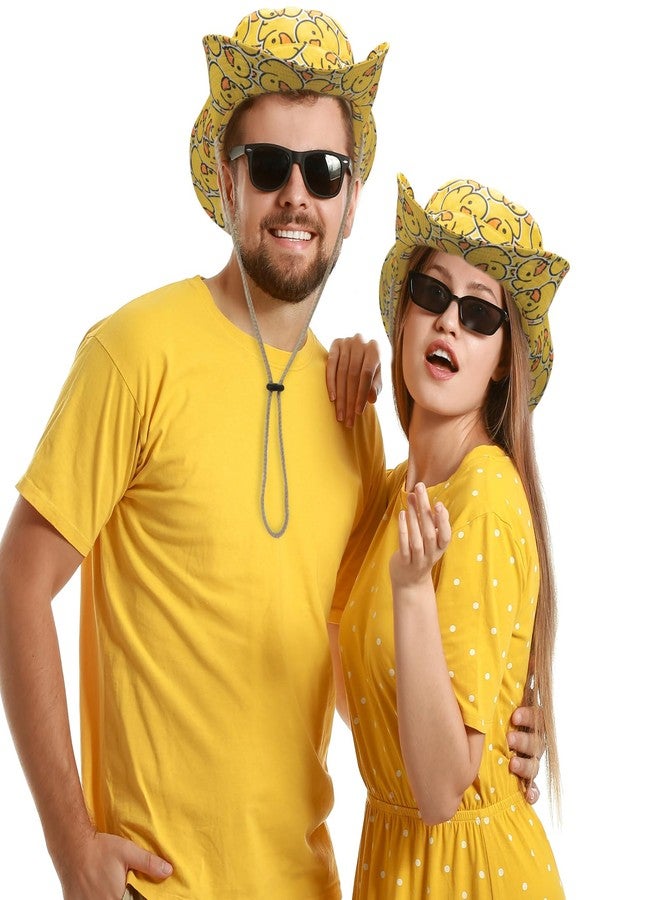 Dultua Bucket Hat Cowboy-Style Wide Brim Fisherman Hat Sun Hat Outdoor Reversible Cap for Men Women Adults (Cute Duck) - Image 4